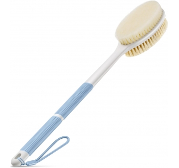 Tatopa Back Scrubber Anti Slip for Shower - Shower Brush Long Handle with Stiff and Soft Bristles - Body Exfoliator for Bath or Dry Brush